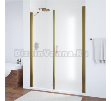 Душевая дверь в нишу Vegas Glass EP-F-2 155 05 10 R профиль бронза, стекло сатин