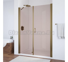 Душевая дверь в нишу Vegas Glass EP-F-2 155 05 05 R профиль бронза, стекло бронза