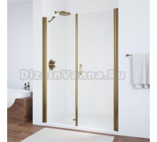 Душевая дверь в нишу Vegas Glass EP-F-2 150 05 01 R профиль бронза, стекло прозрачное