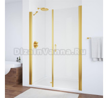 Душевая дверь в нишу Vegas Glass EP-F-2 140 09 01 R профиль золото, стекло прозрачное