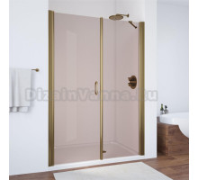 Душевая дверь в нишу Vegas Glass EP-F-2 140 05 05 L профиль бронза, стекло бронза