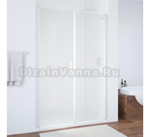 Душевая дверь в нишу Vegas Glass EP-F-2 135 01 01 L профиль белый, стекло прозрачное