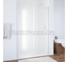 Душевая дверь в нишу Vegas Glass EP-F-2 135 01 10 L профиль белый, стекло сатин