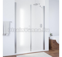 Душевая дверь в нишу Vegas Glass EP-F-2 135 08 10 L профиль глянцевый хром, стекло сатин
