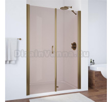 Душевая дверь в нишу Vegas Glass EP-F-2 135 05 05 L профиль бронза, стекло бронза