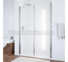 Душевая дверь в нишу Vegas Glass EP-F-2 130 08 10 R профиль глянцевый хром, стекло сатин