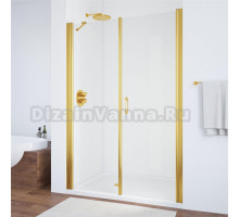 Душевая дверь в нишу Vegas Glass EP-F-2 130 09 01 R профиль золото, стекло прозрачное