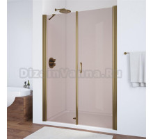 Душевая дверь в нишу Vegas Glass EP-F-2 130 05 05 R профиль бронза, стекло бронза