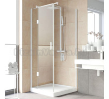 Душевой уголок Vegas Glass AFP-Fis Lux 90 01 01 L профиль белый, стекло прозрачное