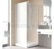 Душевой уголок Vegas Glass AFP-Fis Lux 90 01 10 L профиль белый, стекло сатин