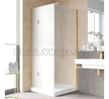 Душевой уголок Vegas Glass AFP-Fis Lux 90 09 10 L профиль золото, стекло сатин