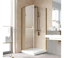 Душевой уголок Vegas Glass AFP-Fis Lux 90 05 01 L профиль бронза, стекло прозрачное