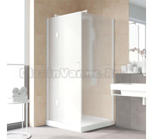 Душевой уголок Vegas Glass AFP-Fis Lux 0100 01 10 L профиль белый, стекло сатин