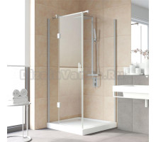 Душевой уголок Vegas Glass AFP-Fis Lux 100 07 01 L профиль матовый хром, стекло прозрачное
