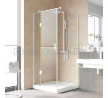 Душевой уголок Vegas Glass AFP-Fis Lux 100*90 01 01 L профиль белый, стекло прозрачное