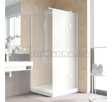 Душевой уголок Vegas Glass AFP-Fis Lux 100*90 01 10 R профиль белый, стекло сатин