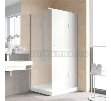 Душевой уголок Vegas Glass AFP-Fis Lux 100*90 07 10 R профиль матовый хром, стекло сатин
