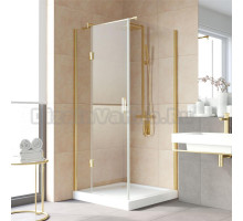 Душевой уголок Vegas Glass AFP-Fis Lux 100*90 09 01 L профиль золото, стекло прозрачное