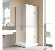 Душевой уголок Vegas Glass AFP-Fis Lux 100*90 05 10 R профиль бронза, стекло сатин