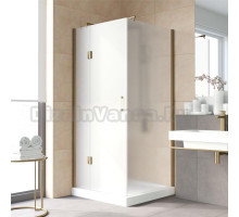 Душевой уголок Vegas Glass AFP-Fis Lux 100*90 05 10 L профиль бронза, стекло сатин