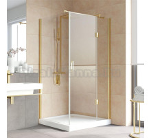 Душевой уголок Vegas Glass AFP-Fis Lux 120*90 09 01 R профиль золото, стекло прозрачное