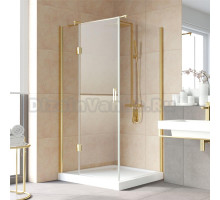 Душевой уголок Vegas Glass AFP-Fis Lux 120*90 09 01 L профиль золото, стекло прозрачное