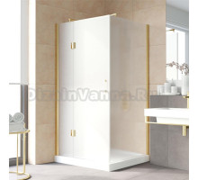 Душевой уголок Vegas Glass AFP-Fis Lux 120*90 09 10 L профиль золото, стекло сатин