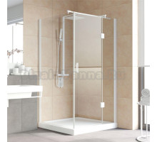 Душевой уголок Vegas Glass AFP-Fis Lux 120*100 01 01 R профиль белый, стекло прозрачное
