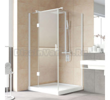 Душевой уголок Vegas Glass AFP-Fis Lux 120*100 01 01 L профиль белый, стекло прозрачное