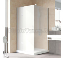 Душевой уголок Vegas Glass AFP-Fis Lux 120*100 07 10 L профиль матовый хром, стекло сатин