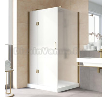 Душевой уголок Vegas Glass AFP-Fis Lux 120*100 05 10 L профиль бронза, стекло сатин