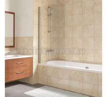 Шторка на ванну Vegas Glass EV Lux 75 08 01 L профиль глянцевый хром, стекло прозрачное