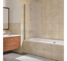 Шторка на ванну Vegas Glass EV Lux 75 08 10 L профиль глянцевый хром, стекло сатин