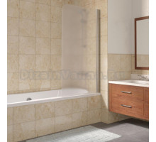 Шторка на ванну Vegas Glass EV Lux 75 07 10 R профиль матовый хром, стекло сатин