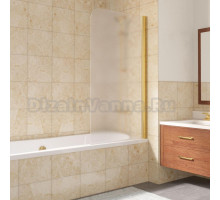 Шторка на ванну Vegas Glass EV Lux 75 09 10 R профиль золото, стекло сатин