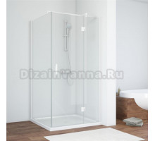 Душевой уголок Vegas Glass AFP-Fis 90 01 01 R профиль белый, стекло прозрачное