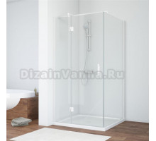 Душевой уголок Vegas Glass AFP-Fis 90 01 01 L профиль белый, стекло прозрачное