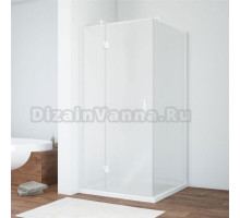 Душевой уголок Vegas Glass AFP-Fis 90 01 10 L профиль белый, стекло сатин