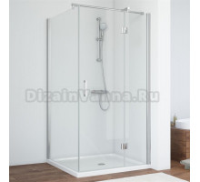 Душевой уголок Vegas Glass AFP-Fis 90 08 01 R профиль глянцевый хром, стекло прозрачное