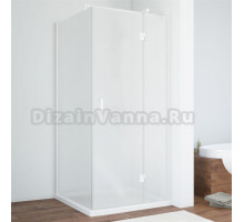 Душевой уголок Vegas Glass AFP-Fis 80 01 10 R профиль белый, стекло сатин