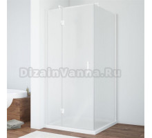 Душевой уголок Vegas Glass AFP-Fis 80 01 10 L профиль белый, стекло сатин