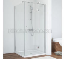 Душевой уголок Vegas Glass AFP-Fis 80 08 01 R профиль глянцевый хром, стекло прозрачное