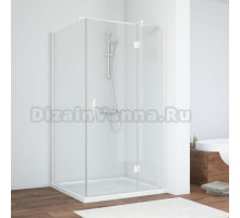 Душевой уголок Vegas Glass AFP-Fis 100 01 01 R профиль белый, стекло прозрачное