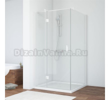 Душевой уголок Vegas Glass AFP-Fis 100 01 01 L профиль белый, стекло прозрачное
