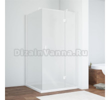 Душевой уголок Vegas Glass AFP-Fis 100 01 10 R профиль белый, стекло сатин