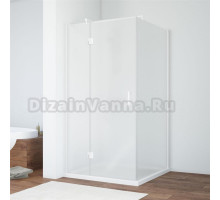 Душевой уголок Vegas Glass AFP-Fis 100 01 10 L профиль белый, стекло сатин