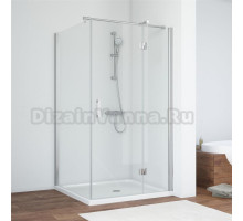 Душевой уголок Vegas Glass AFP-Fis 100 08 01 R профиль глянцевый хром, стекло прозрачное