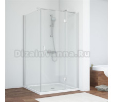 Душевой уголок Vegas Glass AFP-Fis 100 07 01 R профиль матовый хром, стекло прозрачное