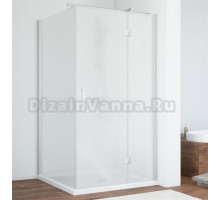 Душевой уголок Vegas Glass AFP-Fis 100 07 10 R профиль матовый хром, стекло сатин