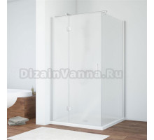Душевой уголок Vegas Glass AFP-Fis 100 07 10 L профиль матовый хром, стекло сатин